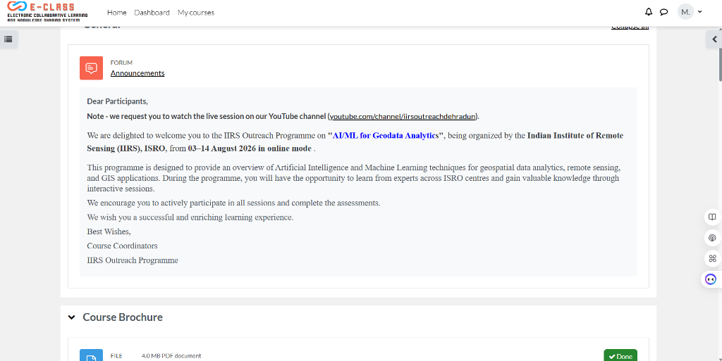AI/ML for Geodata Analytics - IIRS ISRO